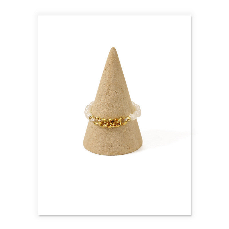 Natural real pearl ring