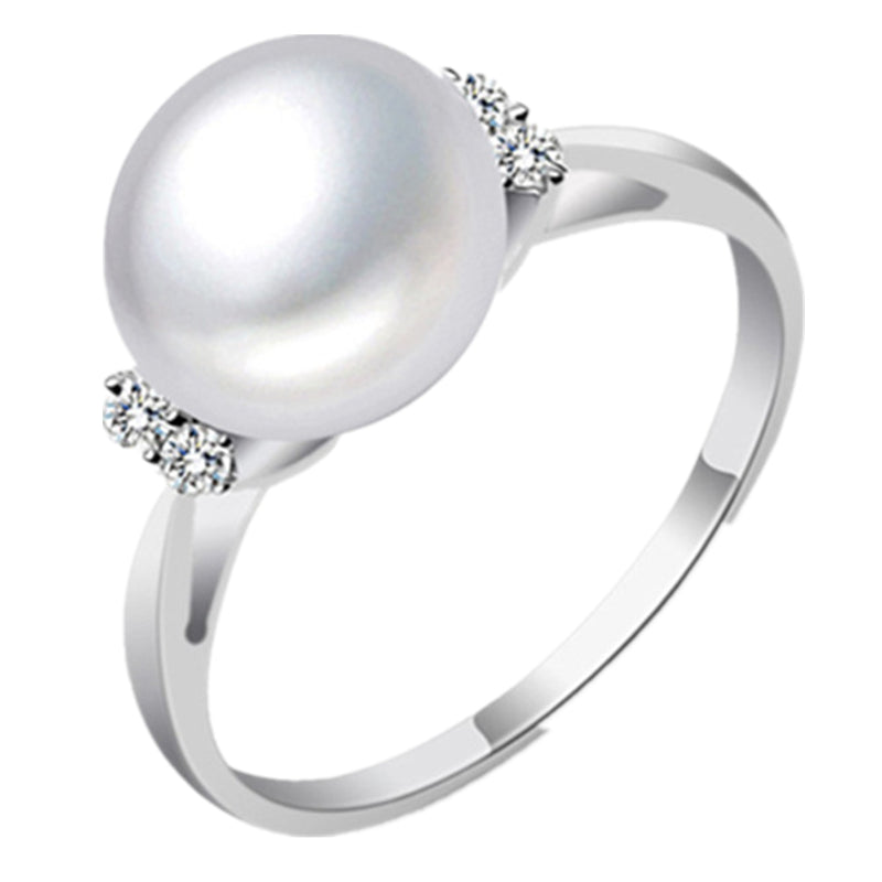 Natural freshwater pearl ring personality opening
