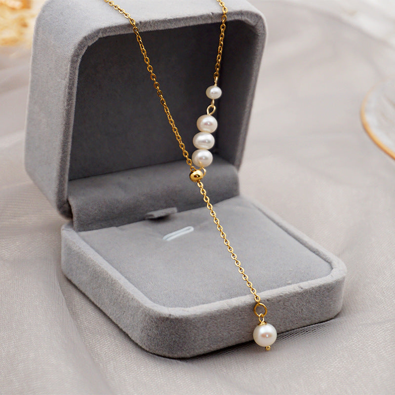 Women's Fresh Water Pearl Grace Clavicle Chain