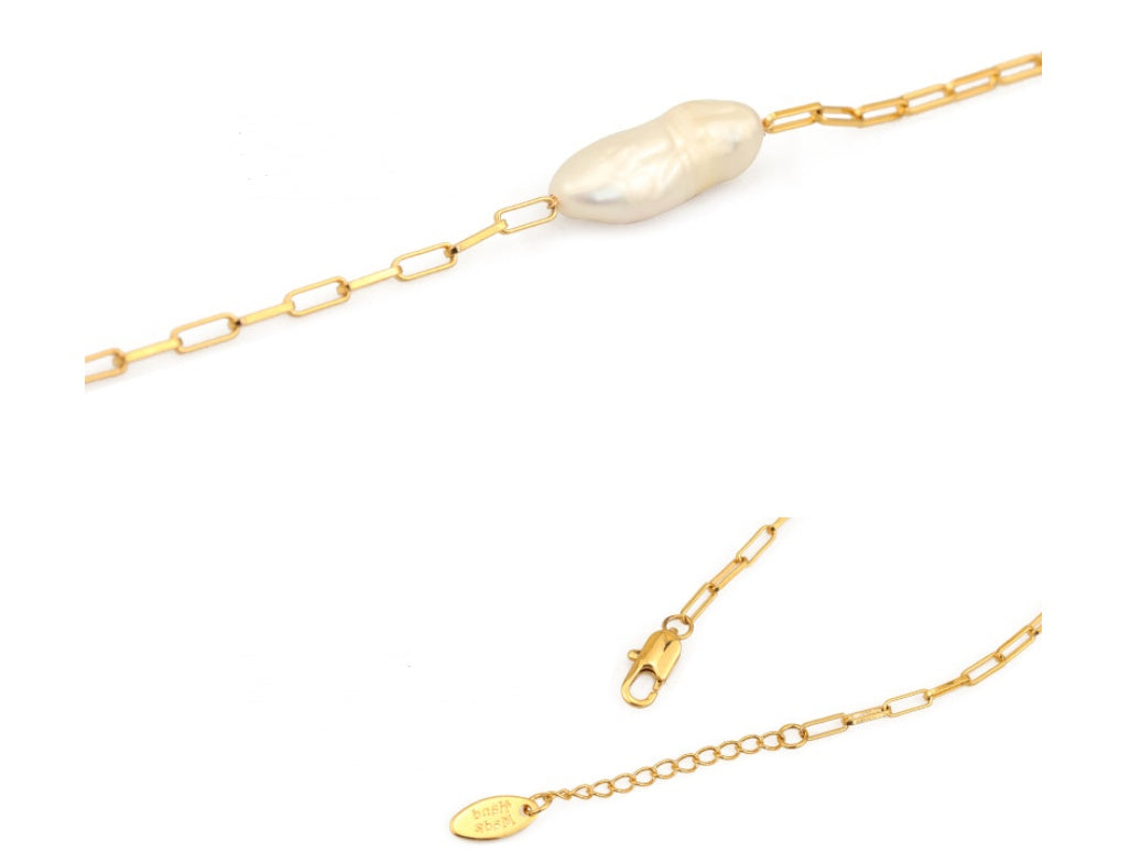 Baroque real pearl bracelet