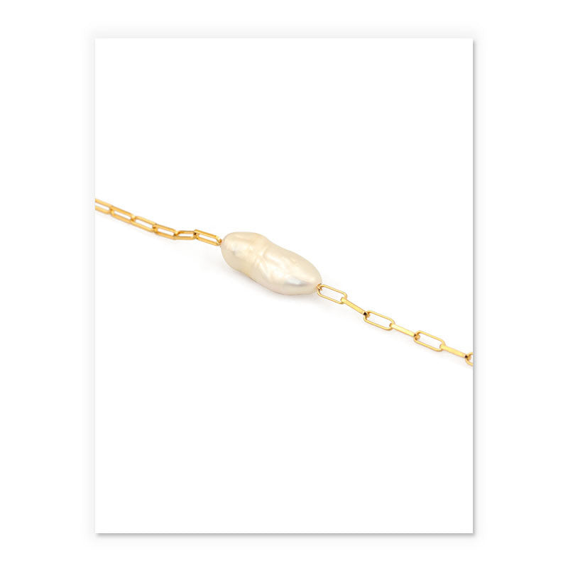 Baroque real pearl bracelet