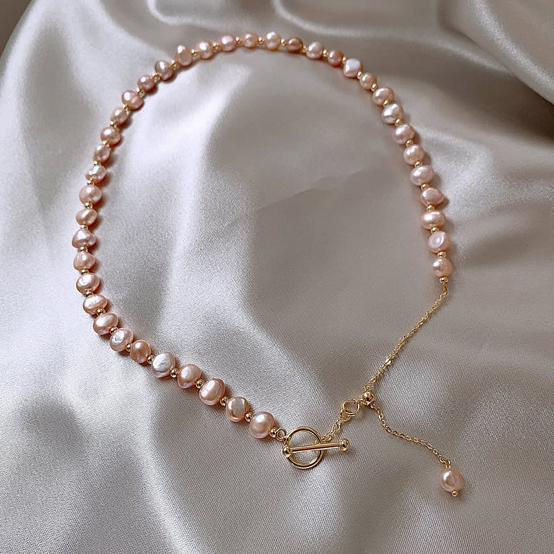 Baroque Pearl Necklace With Water Powder