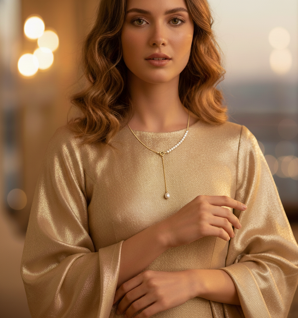 Natural Freshwater Pearl Panel Necklace