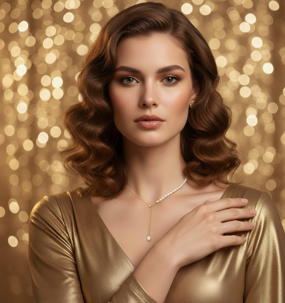 Natural Freshwater Pearl Panel Necklace