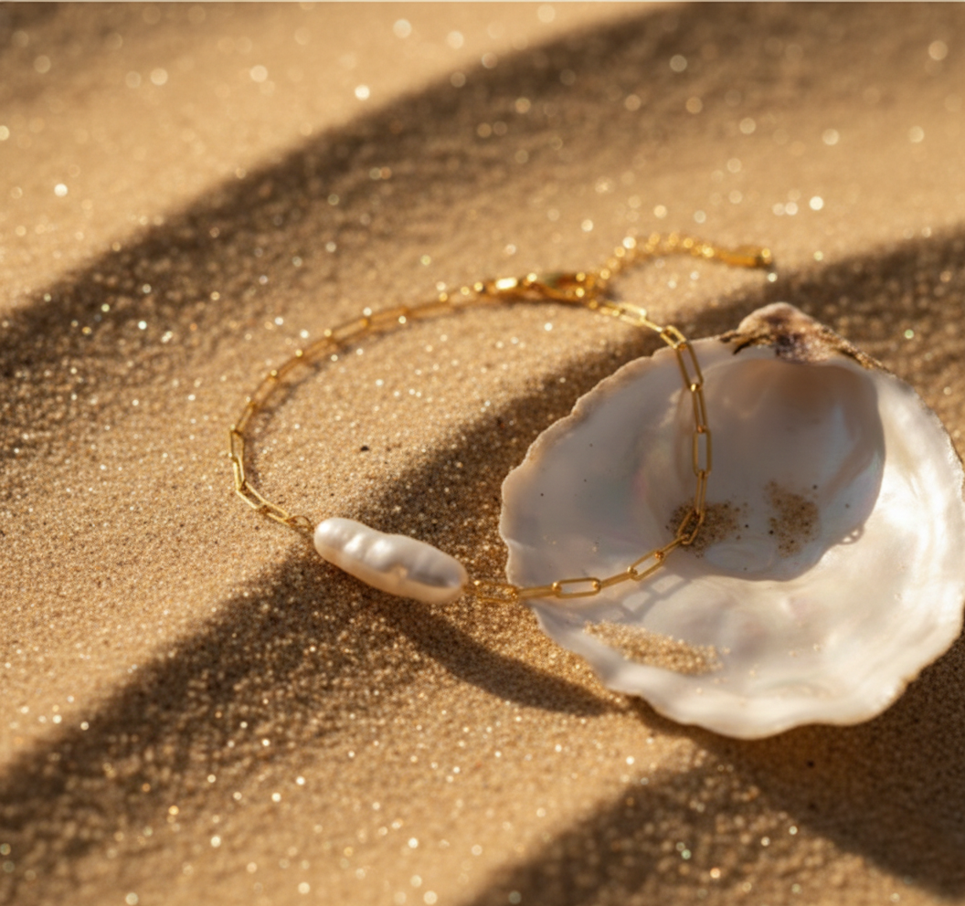Baroque real pearl bracelet