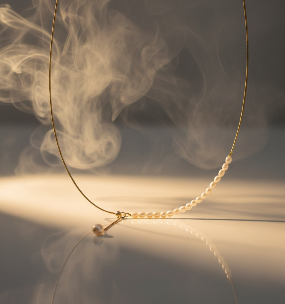 Natural Freshwater Pearl Panel Necklace