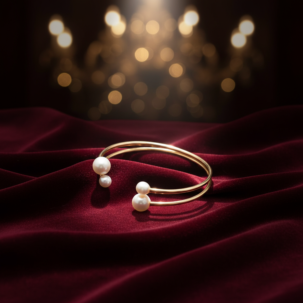 Copper-plated Real Gold French Double-layer Personality Simple Ins Style Jewelry