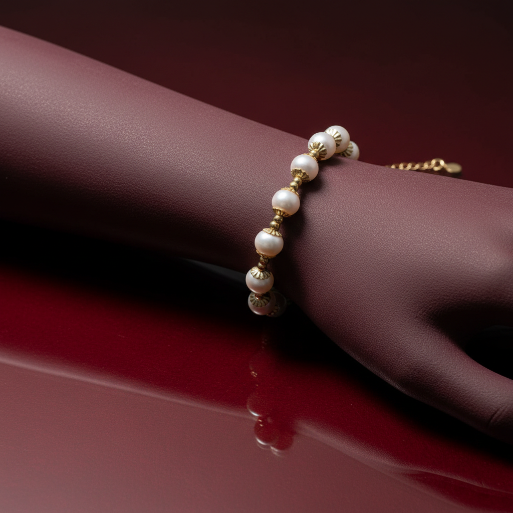 Real Freshwater Round Pearl Bracelet For Women Natural Pearl