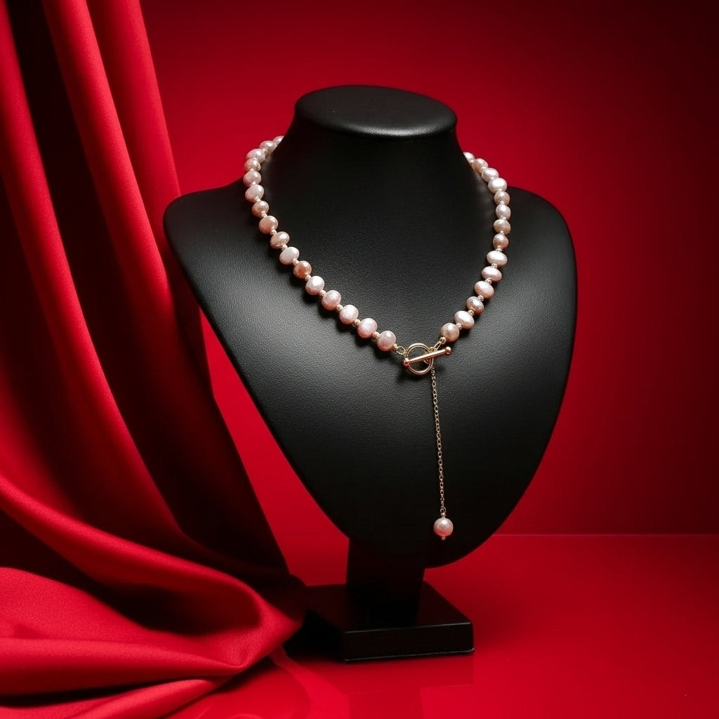 Baroque Pearl Necklace With Water Powder