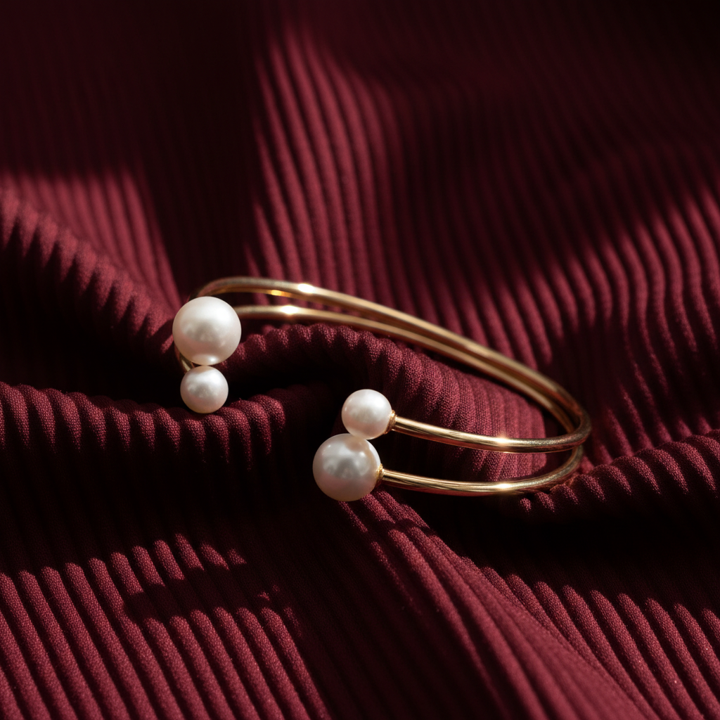 Copper-plated Real Gold French Double-layer Personality Simple Ins Style Jewelry