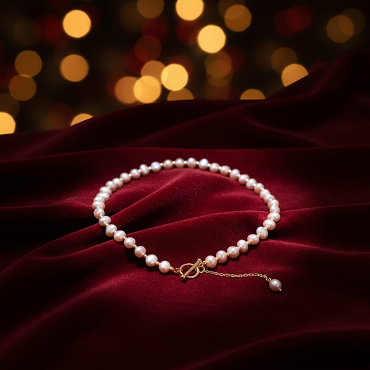 Baroque Pearl Necklace With Water Powder