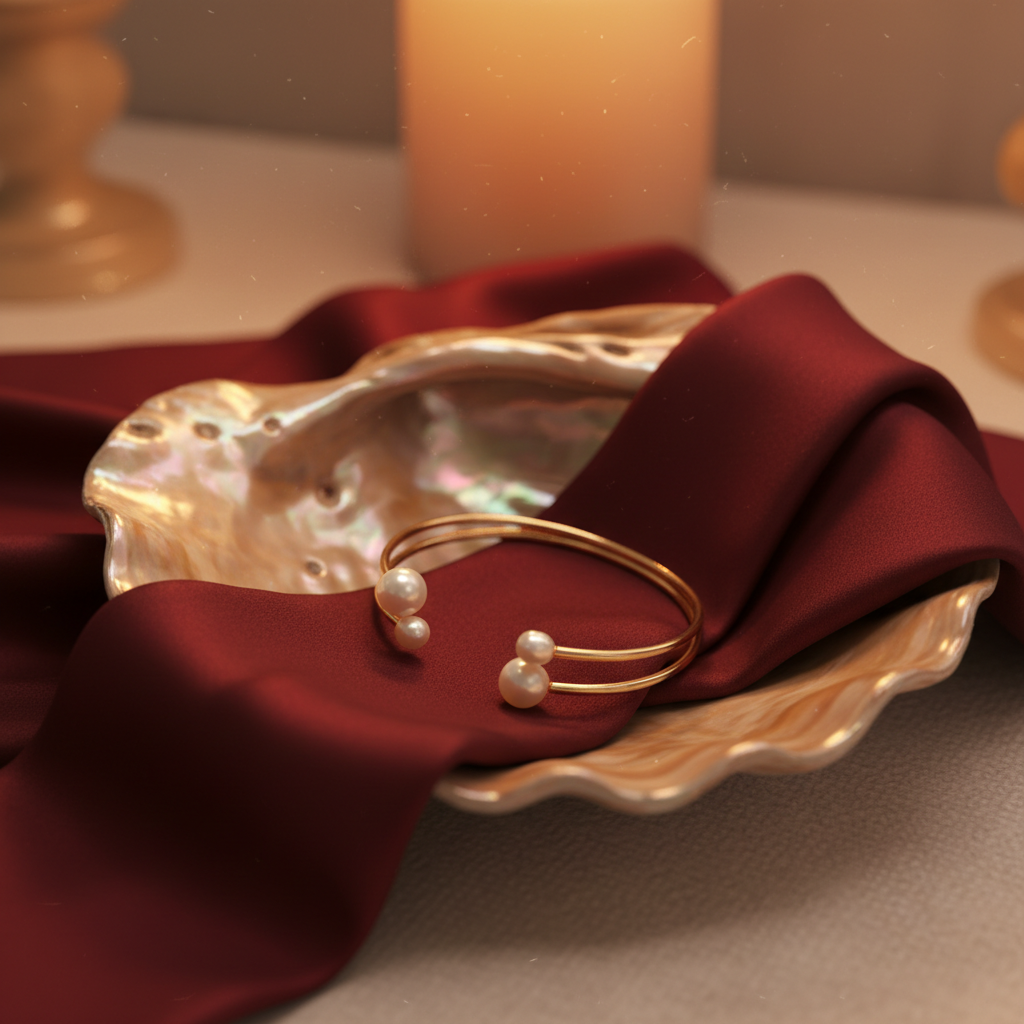 Copper-plated Real Gold French Double-layer Personality Simple Ins Style Jewelry