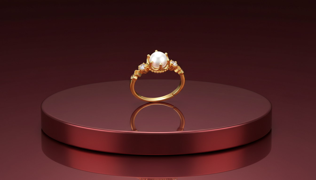 Retro Natural Freshwater Pearl Ring