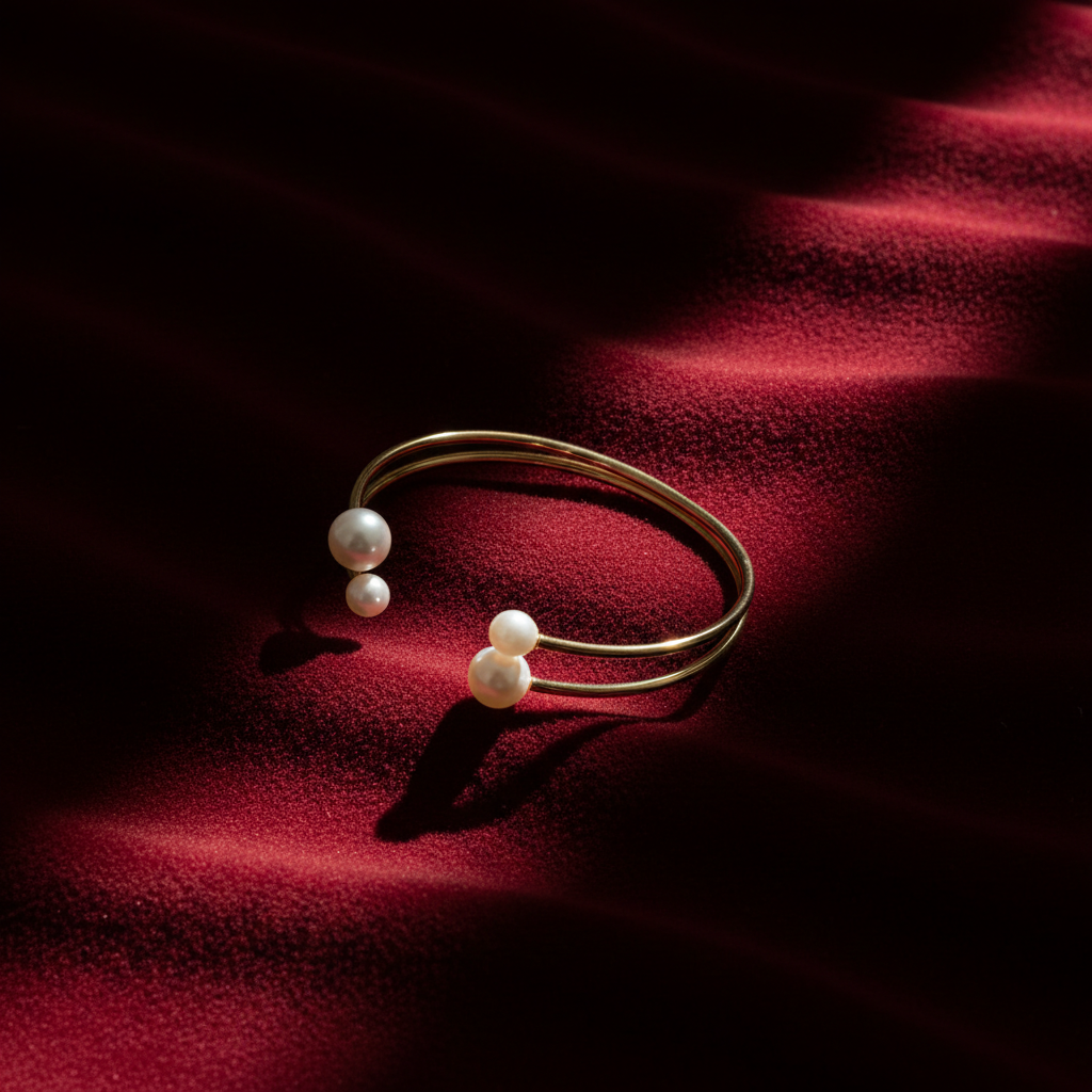 Copper-plated Real Gold French Double-layer Personality Simple Ins Style Jewelry