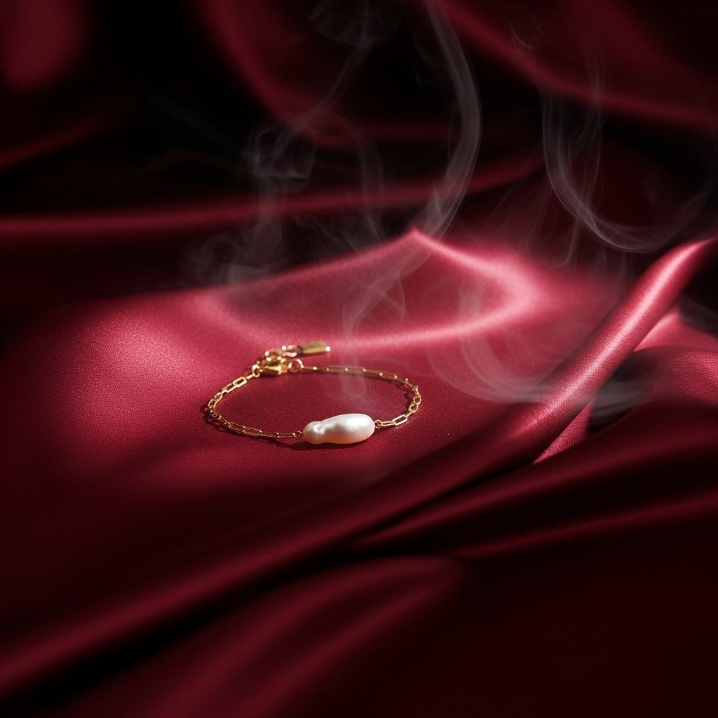Baroque real pearl bracelet