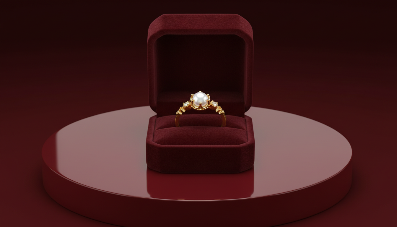 Retro Natural Freshwater Pearl Ring