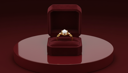 Retro Natural Freshwater Pearl Ring