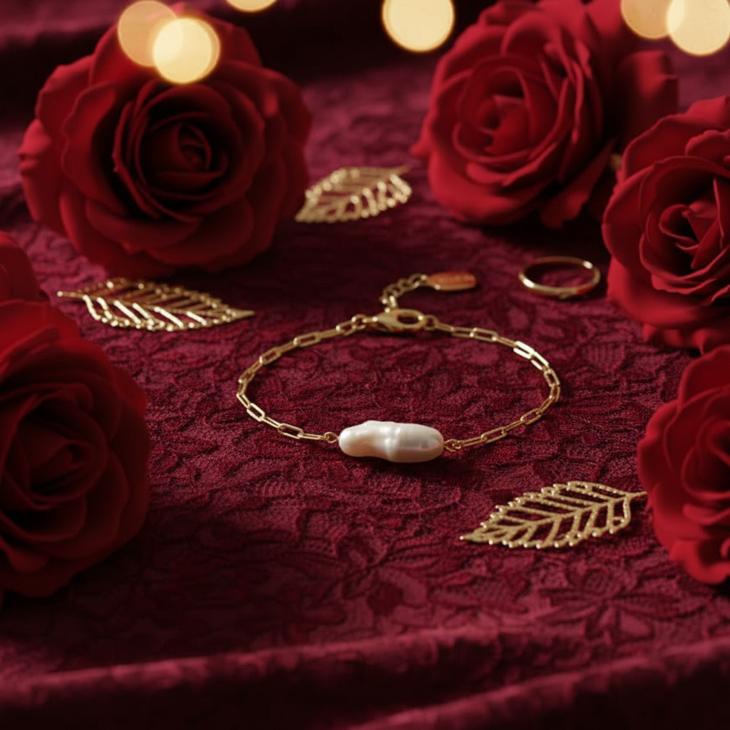 Baroque real pearl bracelet
