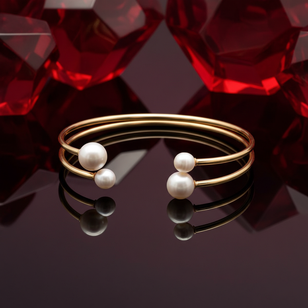 Copper-plated Real Gold French Double-layer Personality Simple Ins Style Jewelry