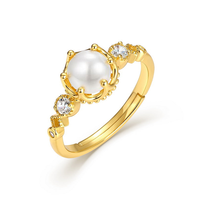 Retro Natural Freshwater Pearl Ring