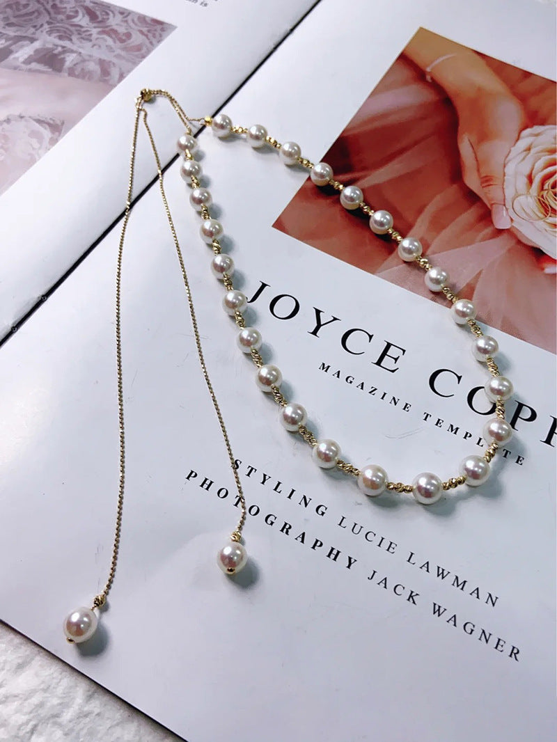 Women's Multi-tassel Long Freshwater Pearl Necklace